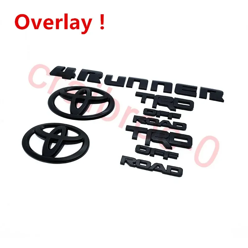 

Накладки из ABS-пластика для Toyota 4Runner TRD 2010-2024, наклейки на переднюю решетку и багажник внедорожника, модифицированные аксессуары.