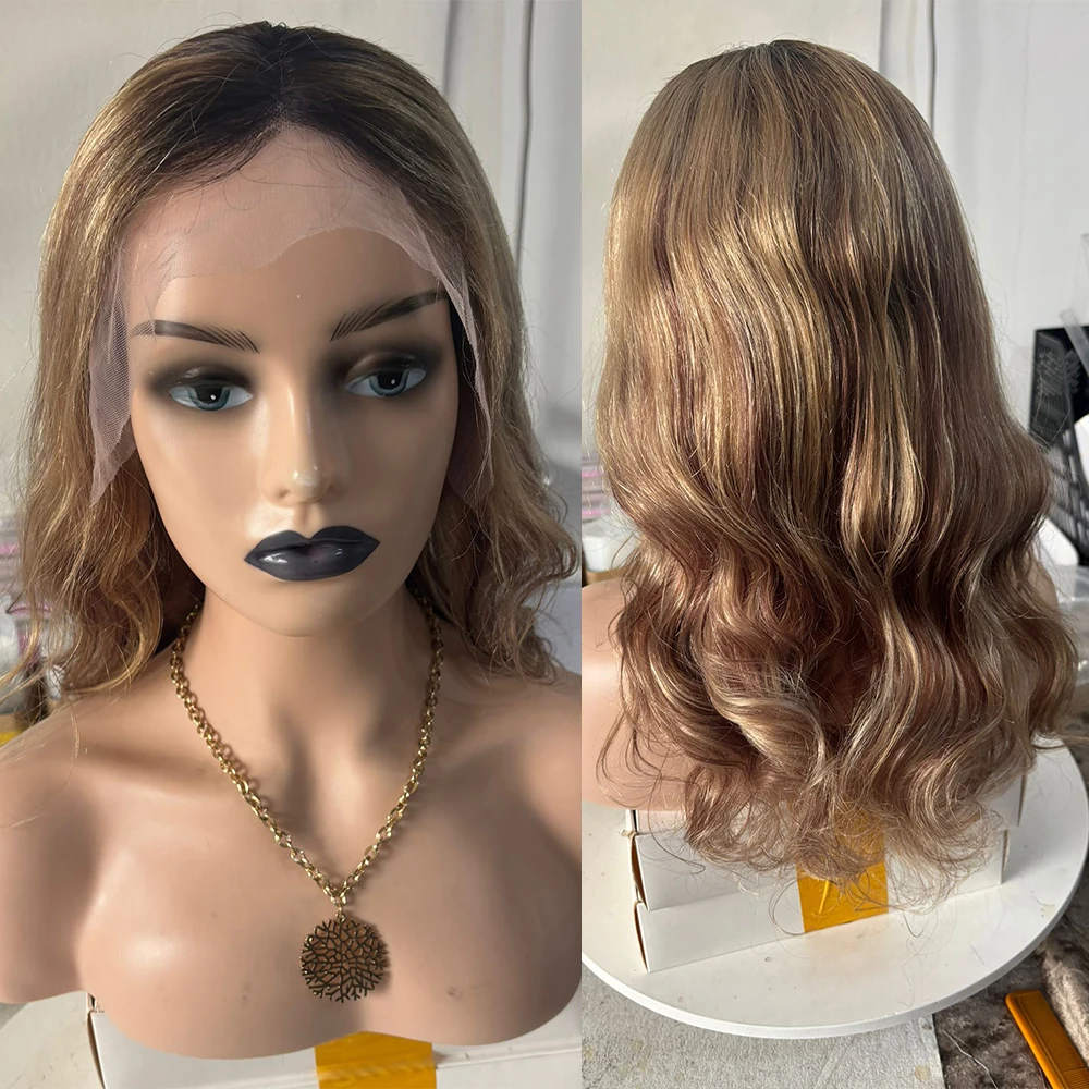 الرماد شقراء يسلط الضوء على الكتف شعر مستعار متموج 18 بوصة 150% 13x4 الدانتيل الجبهة خصلات الشعر المستعار الإنسان سوبر التخليص جاهزة للشحن قطعة واحدة فقط #2