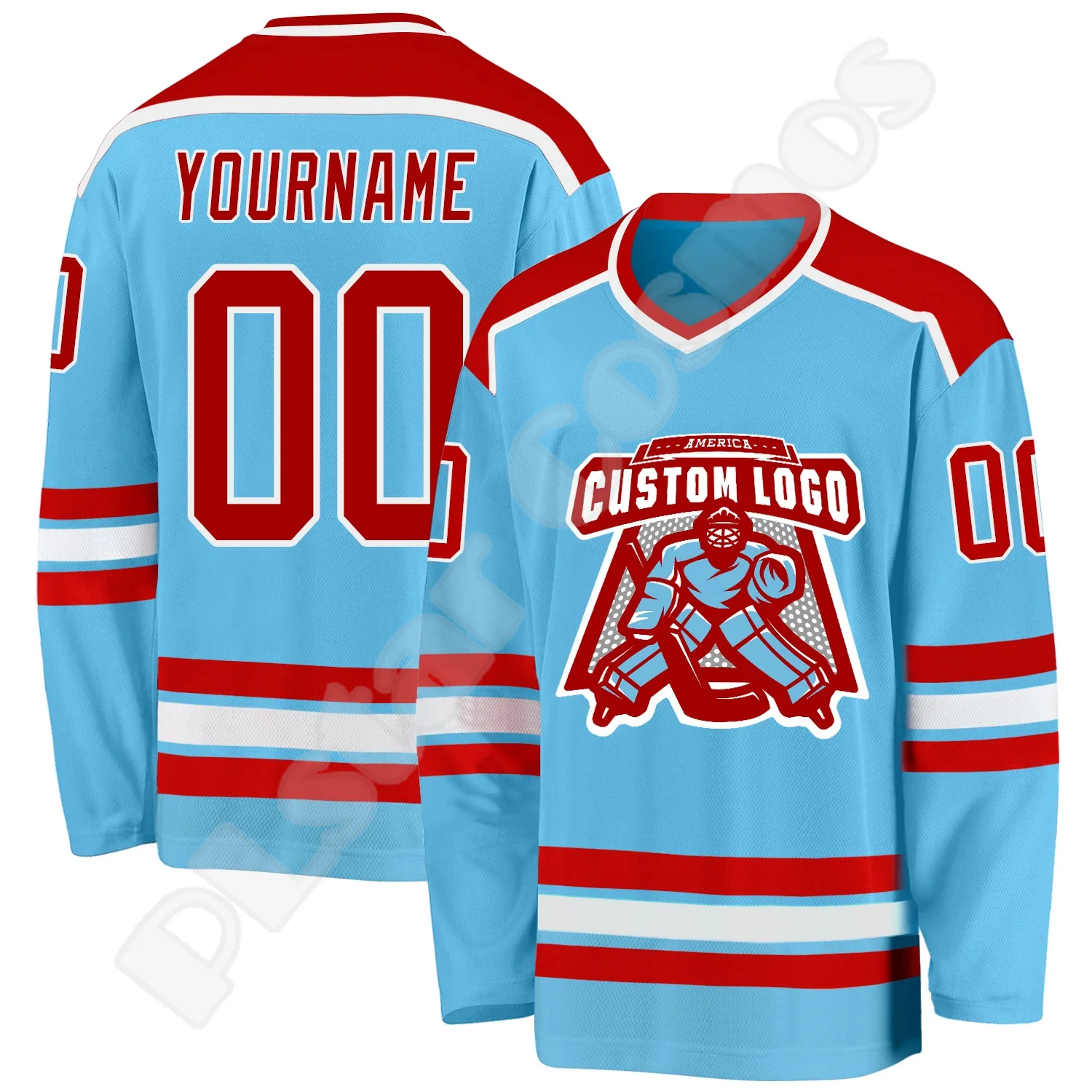 Hockey Jersey Custom Name Team Logo Number Colorful Pullover Vintage Retro Long Sleeves 3DPrint Harajuku Casual Sweatshirts X19