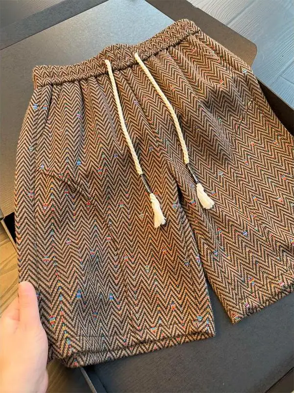  Dot Men's Shorts Casual Summer Wear Loose Fit Five Inch Pants American Style Outdoor Fashionable Trousers
