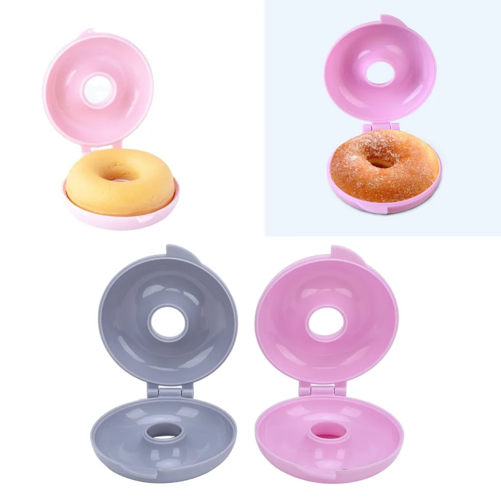 2pcs ABS Material Donut Baking Pan Round Flip Round Baking Pan Clamshell Style Hand Press Doughnut Cake Pan Bakery Catering