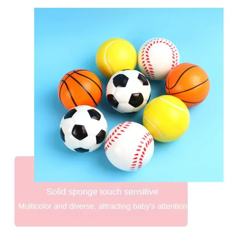 Solid Sponge Soft Ball para crianças, bola de liberação de descompressão, esportes, basquete, futebol, brinquedos, 4pcs