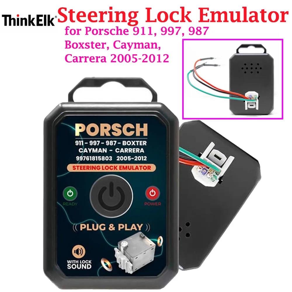Steering Lock Emulator Simulator for Porsche 911, 997, 987 Boxster, Cayman, Carrera 2005-2012