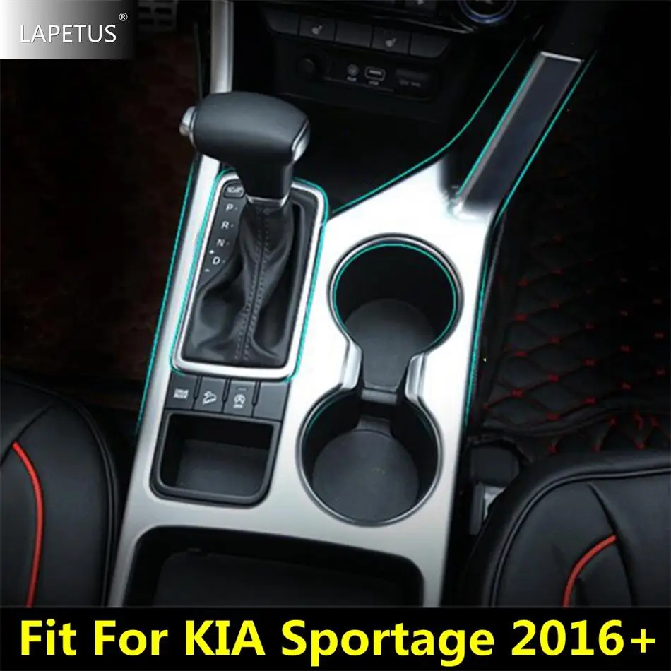 Center Control Shift Gear Box Water Cup Holder Panel Decoration Cover Trim For KIA Sportage 2016 - 2020 Car Interior Accessories