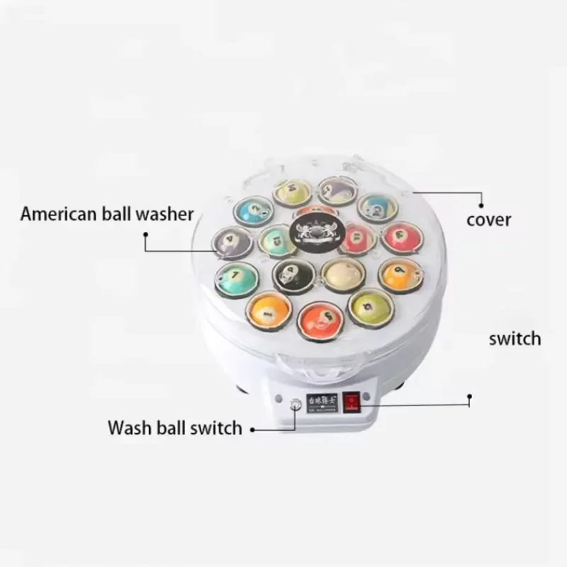 Promotion Selling Full Automatic 16pcs Pool Ball Cleaning Machine American Billiard Ball Washer