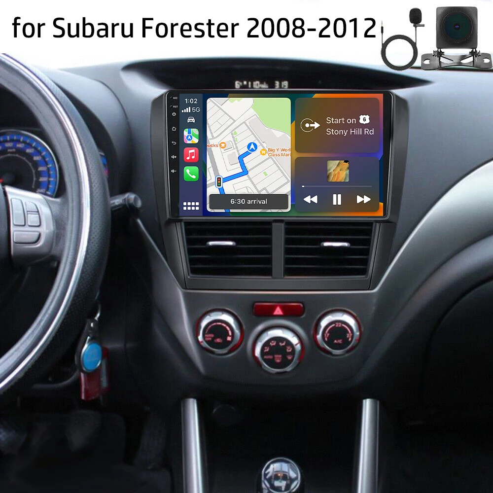 

Android 13 9-дюймовый автомобильный стерео радио GPS 4G + 64 ГБ для Carplay, совместимый с автомобилями Subaru Forester Impreza 2008-2012 гг.
