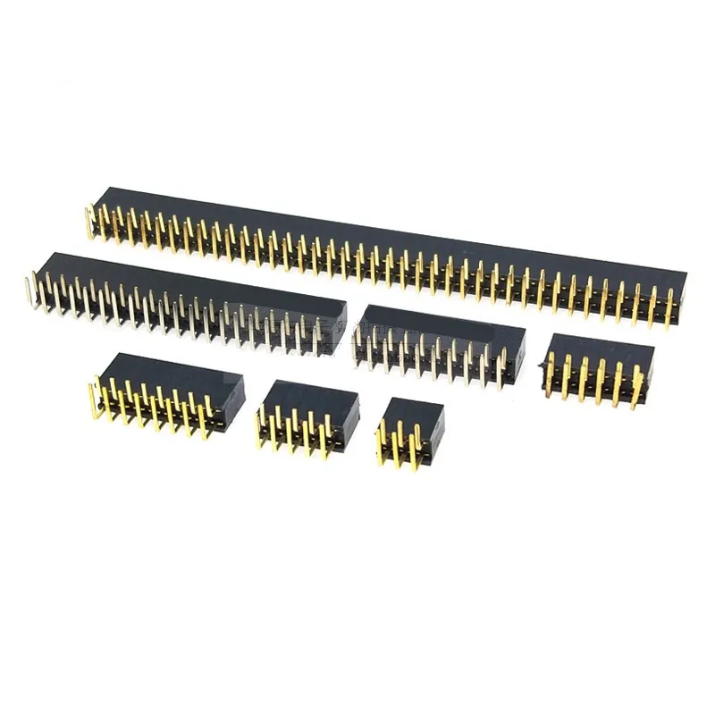 

10PCS 90 Degrees 2.54MM Double Row Female 2*2/3/4/5/6/8/20/40P