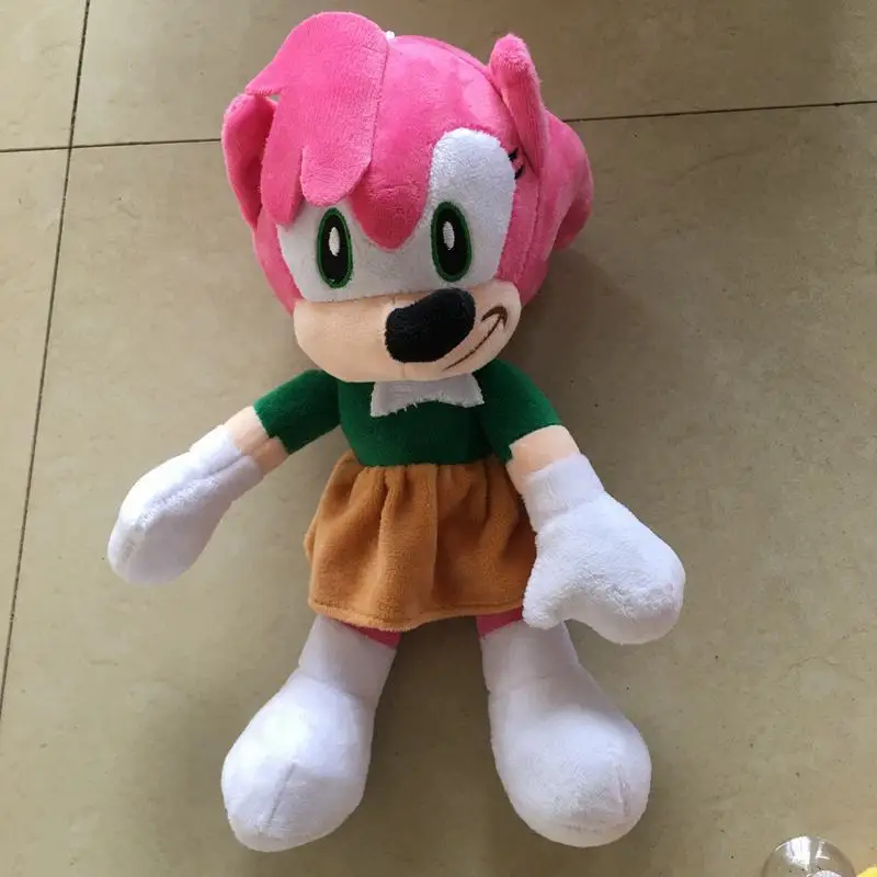 Sonic Plush Toy Amy Knuckles Tail Plush Doll Cute Soft Stuffed Hedgehog Plush Doll for Kids Birthday Gifts - view 4