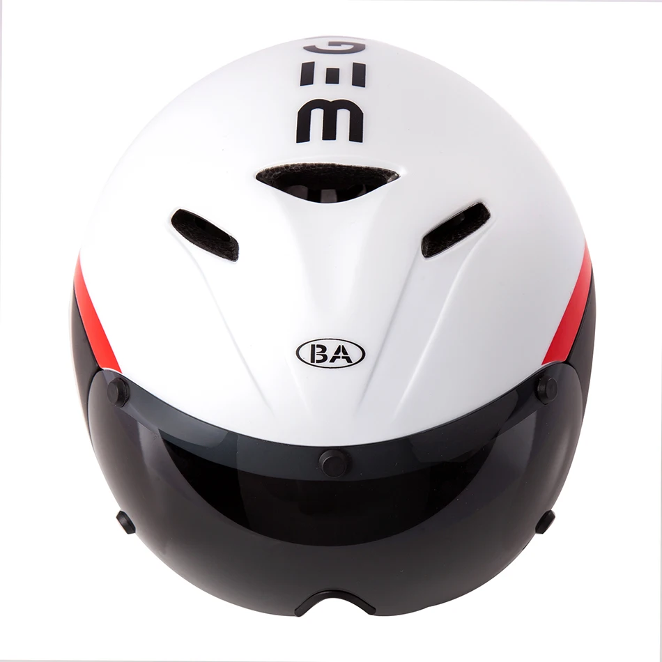 Aero Goggles Bicycle Helmet  TT Triathlon Road Bike Helmets Timetrial Racing Riding Helmet With Lens Bicycle Equipment