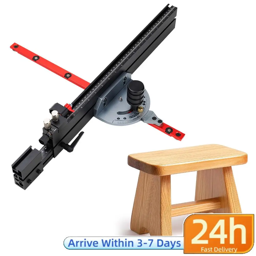 

Table Saw Push Rule Adjustable Table Saw Precision Miter Gauge System Standard Slot 3/4 X 3/8 Inches for Woodworking