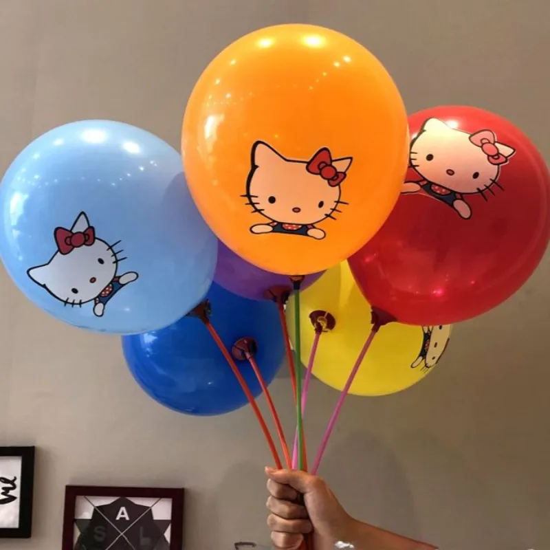 

Hello Kitty Balloon Cute Cartoon Pattern 12 Inches Color Balloon Good-looking Thickening 50 of Them Wholesale Balloon