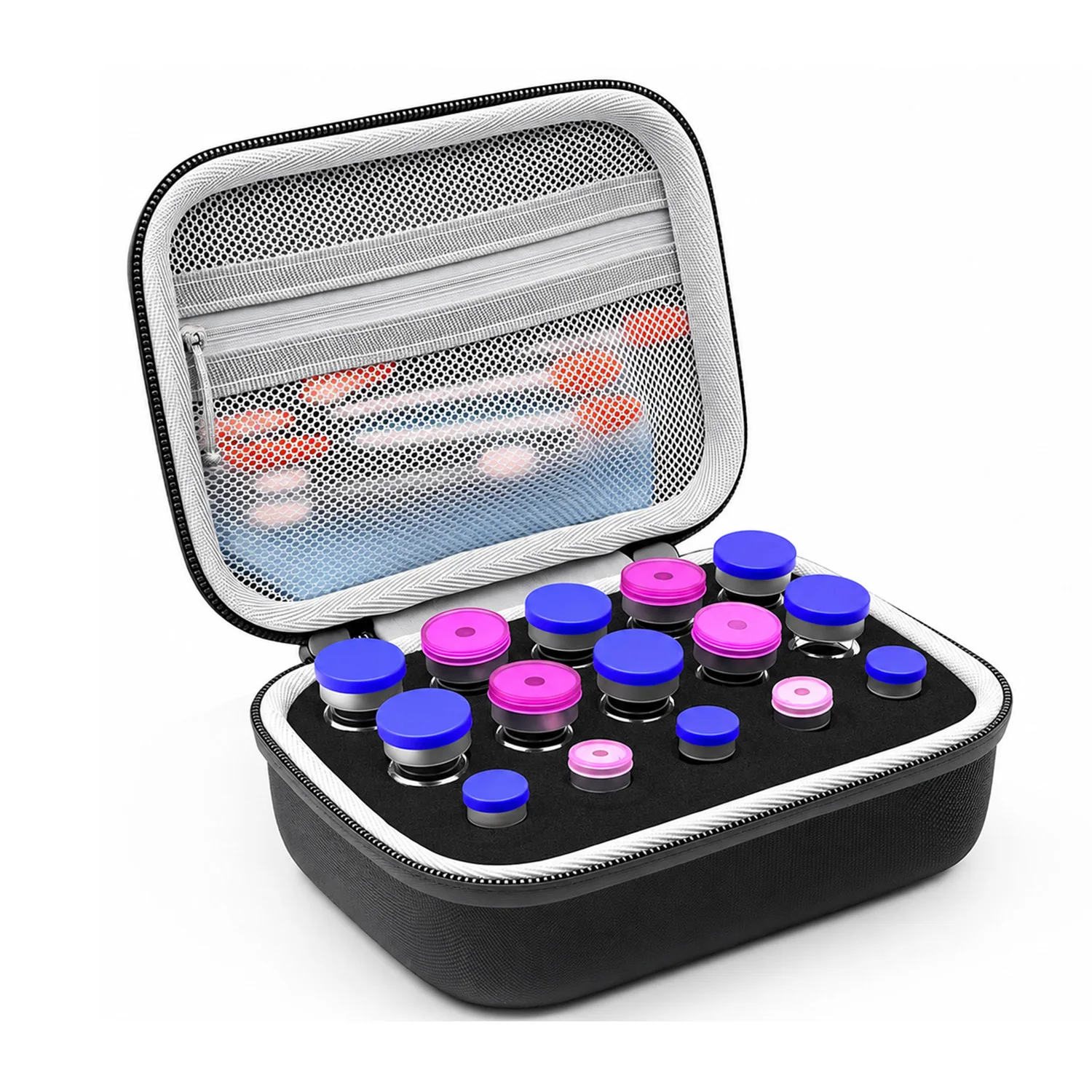 Hard Shell Peptides Case with Foam Insert,Insulin Vial Carrying Case for 1ml 3ml 5ml 10ml ,Portable Travel Storage Bag