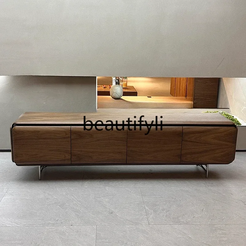 

XZ1Walnut color antique TV cabinet simple style living room furniture