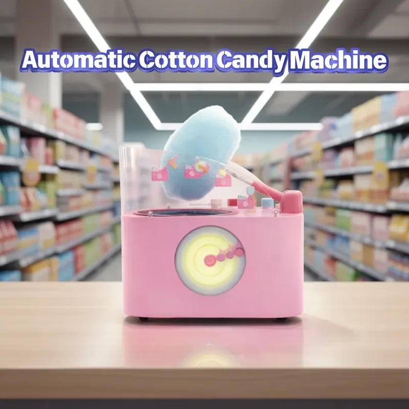 for Skineat New Mini Commercial Automatic Cotton Candy Machine Motor 4 Flavors 50s Fast Speed Vending Business Candy Floss