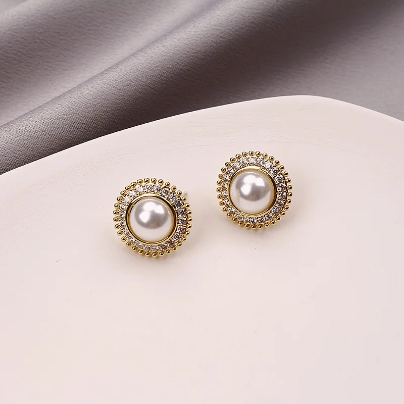 Fashion Pearl Earrings, Retro Simplicity, Cool Style, Fashion Earrings, Elegant Temperament, Crystal Earrings, Women's Gifts