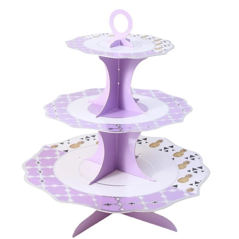 

Three-tier grid bronzing tray cake stand birthday cake placement festive party dessert placement rack donut rack wholesale