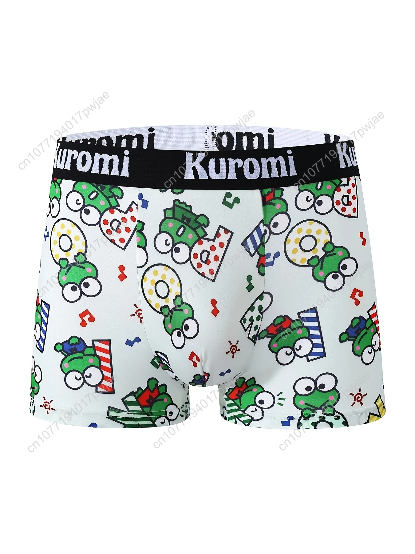 

Sanrio Men's Underwear, 1pc. The Big-Eyed Frog Theme Is Perfect for Those Who Love a Unique Style. The Light-colored Base Is Pri