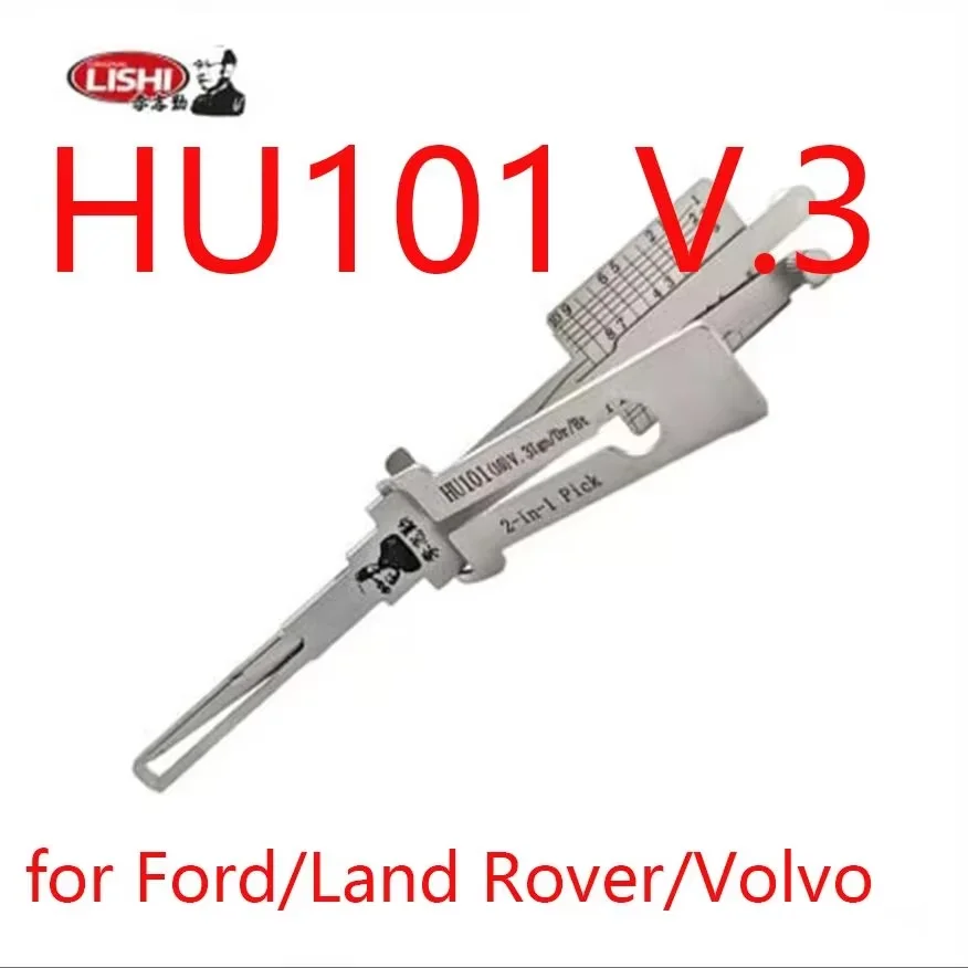 Image of Lishi 2-in-1 Schlüsseldienst-Werkzeug für Ford/Land Rover/Volvo - Pick Decoder HU101 Schlüsselloses Zugangs- und Fernbedienungsprogrammiergerät