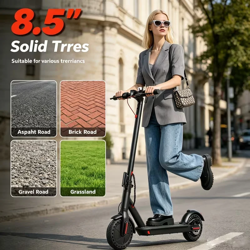 Folding Adult Electric Scooter 350W Hub Motor Smart APP Control with LCD Display