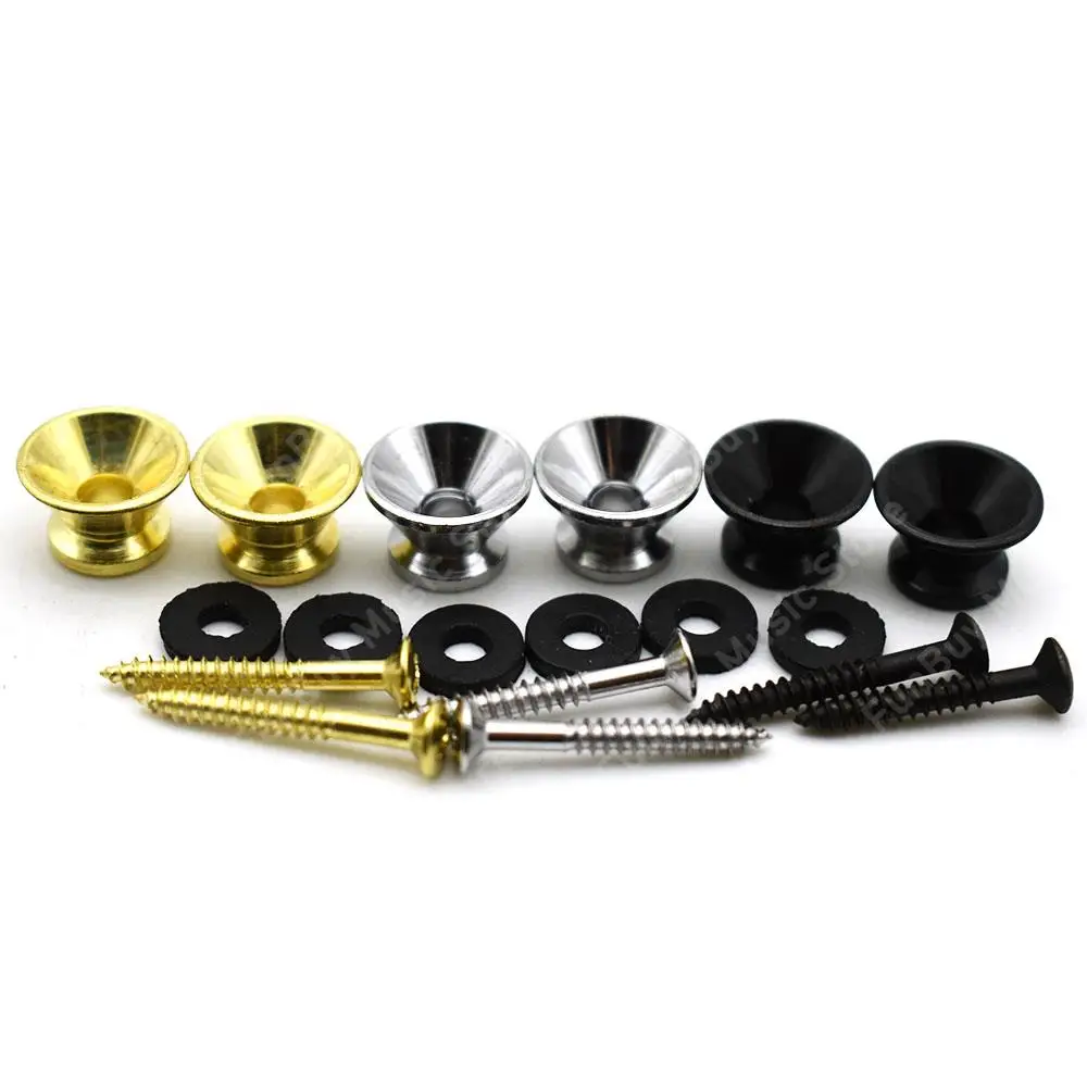 120pcs Metal Guitar Strap Lock Mushroom Guitar Endpin Strap Buttons for Electric Acoustic Guitar Bass Ukulele Guitarra Parts