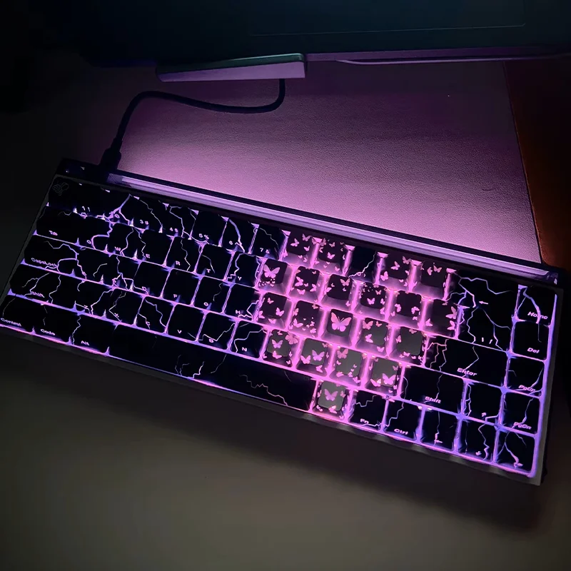 XVX Lightning Stripe 2.0 PC Keycaps Transparent Keycap OEM Height IMD Process Keyboard Keycaps Customized PC Accessories Gifts