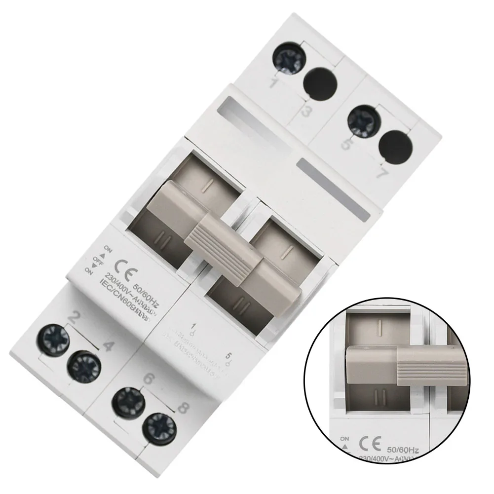 16A,20 A,32A,40A,63A Manual Dual-Power Transfer Switch For Home And Generator Isolation Applications Manual Transfer Switch