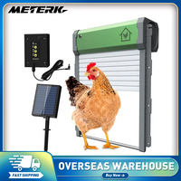 Auto Chicken Coop Door Solar Powered Chicken Door with Timer / Light Sensor / Manual Mode Aluminum Alloy Automatic Chicken Door