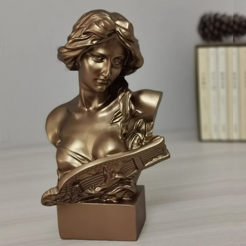 

European Style Sculpture Resin Figure Artwork Ornament Home Decoration Living Room TV Wine Cabinet Decoration Club Crafts