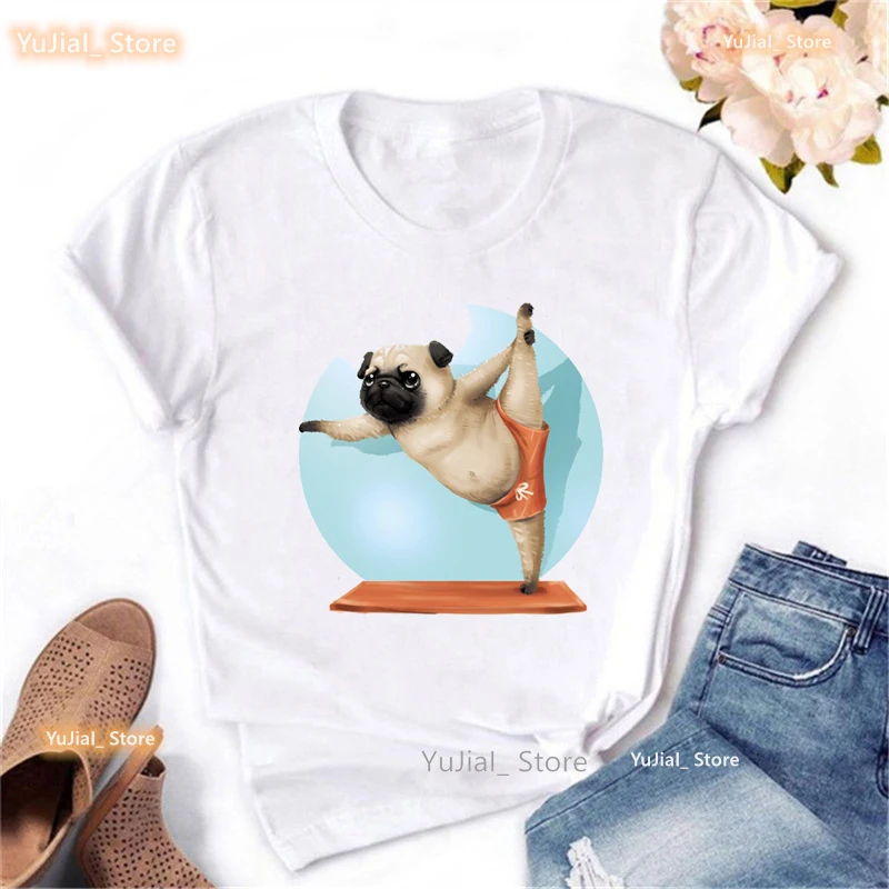 

Funny T Shirt Girls French Bulldog Puppy/Pug Tshirt Women Clothes 2024 Harajuku Kawaii Clothes Summer Tops Tee Shirt Femme