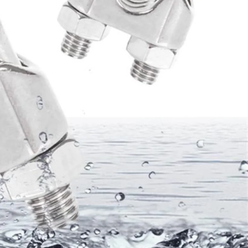 #U Type Electrical Cable Clamps 5Pcs Stainless Steel M2 M4 M5 M8 Sizes for Office Wiring Repair Home Improvement Projects