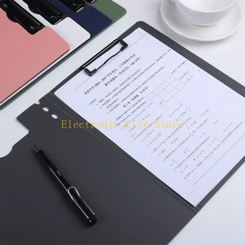 Folder Flipping Clipboard Dengan Klip Logam Portable File Writing Board HU8D