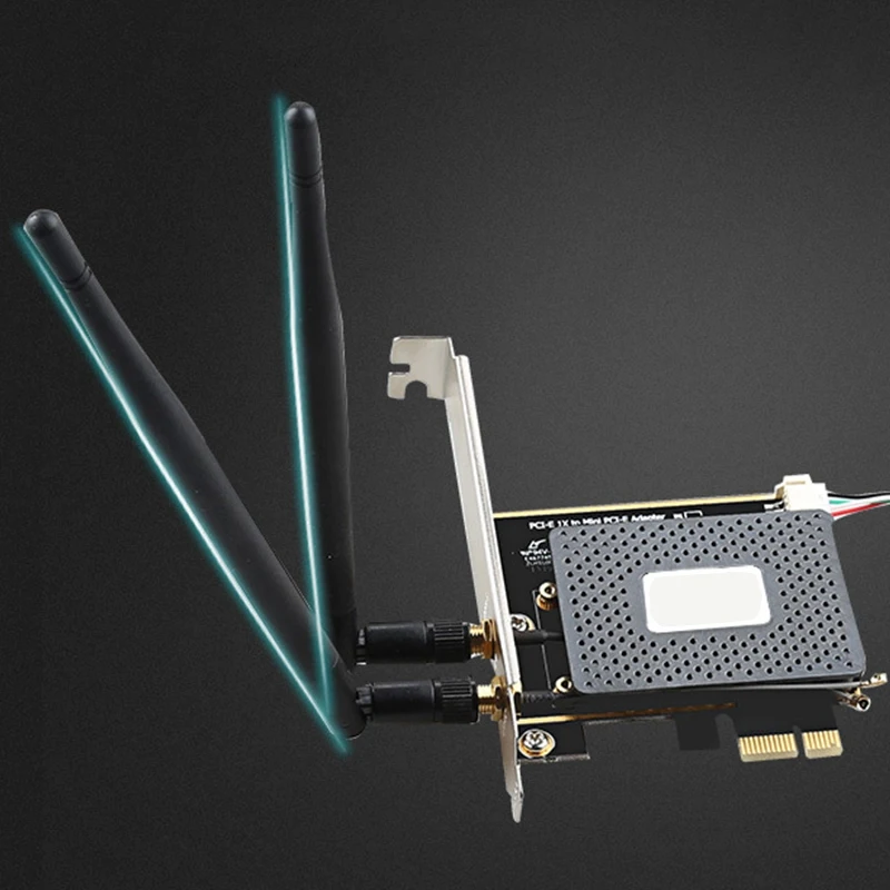 MINI PCIE Adapter Wifi pci-e X1 bezprzewodowy konwerter Adapter sieciowy wi-fi karta wsparcie Bluetooth dla PC
