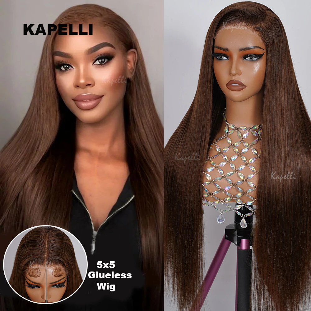 

Glueless Wigs Human Hair Ready To Wear Bone Straight Human Hair Wigs 30 Inch Pre Cut 5X5 Hd Lace Closure Wig 100% Human Hair