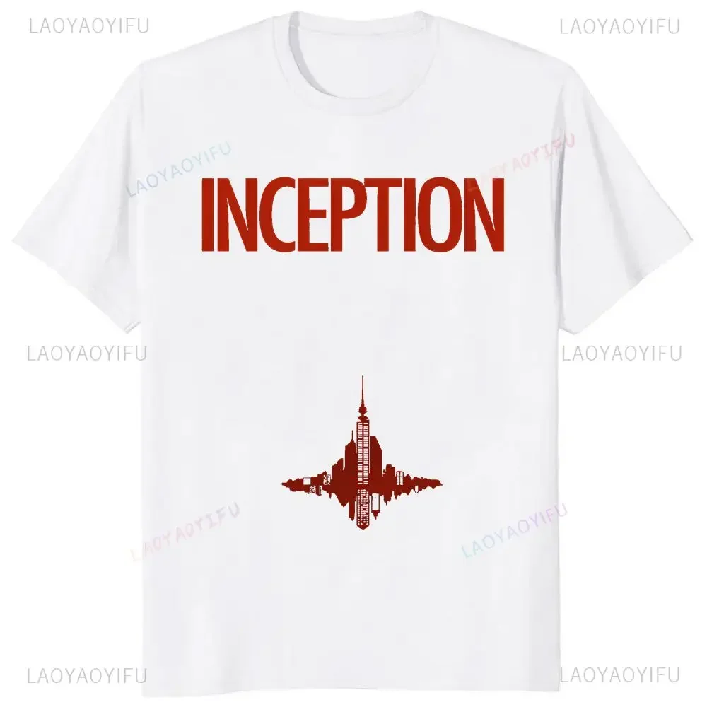 Streetwear T-shirt Vintage Movie Inception Printed T-shirt Trend Harajuku Short Sleeved Unisex Shirt Graphic Oversized T-shirt