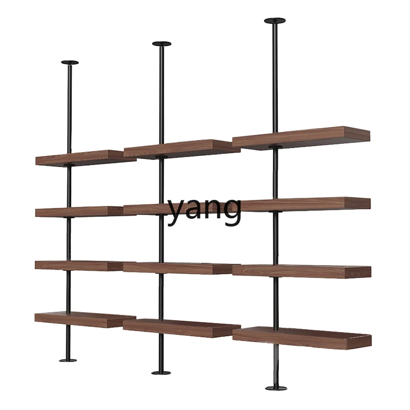 

LMMHanging Wrought Iron Shelf Restaurant Solid Wood Pose and Put Green Plant Pot Wine Glass