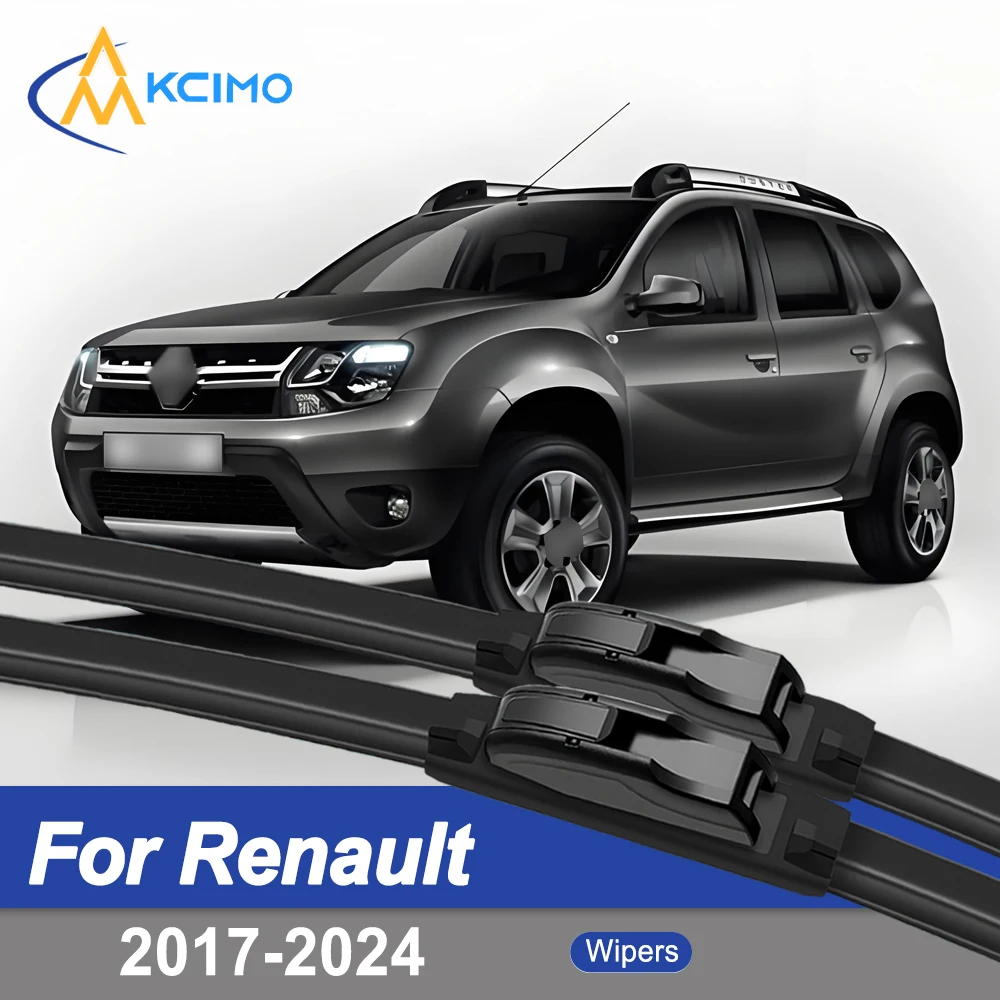 

Premium Rubber Durable Silent Windshield Wiper Blades 2pcs for Renault Duster 2017-2024 Dacia Duster Front Wiper Blades Set