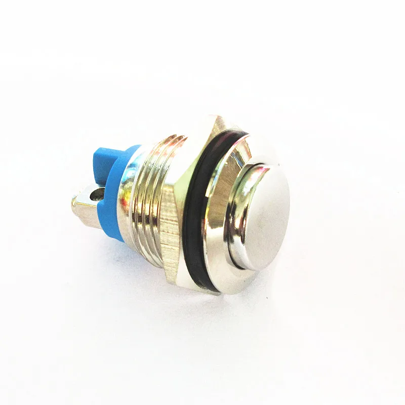 Botón de metal, interruptor de reinicio automático/autobloqueo adecuado para bocinas de automóviles, timbres, etc. 7/8/10/12/16/19MM