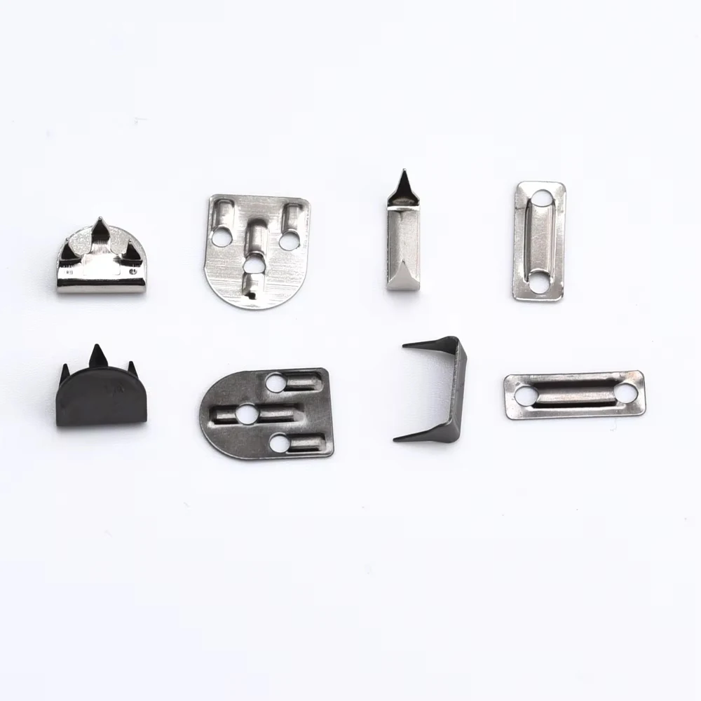 50 مجموعات/وحدة # 8015 4-جزء السراويل السنانير المعدنية النحاس شريط السحابات دعوى بانت تنورة زر السنانير النيكل n الأسود شحن مجاني