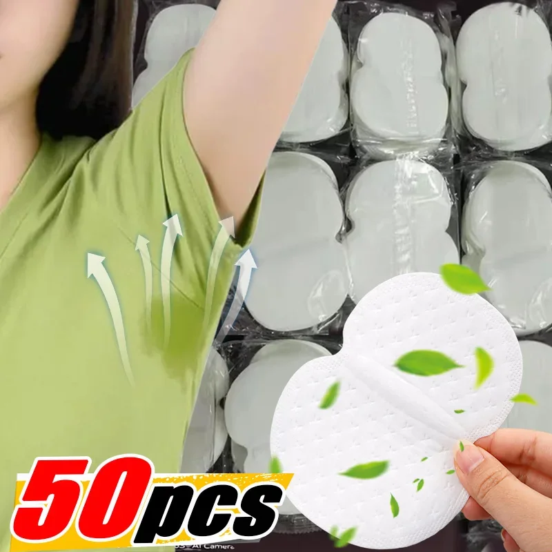 10-50 قطعة ملصقات ماصة للعرق تحت الإبط خفيفة الوزن مضادة للعرق ملصق فستان صيفي ملابس العناية وسادات مضادة للتعرق