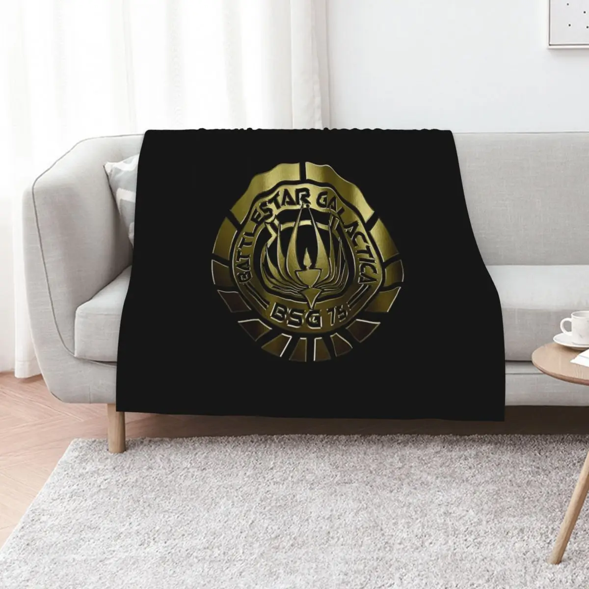 Battlestar Galactica Crest Throw Blanket For Decorative Sofa Decorative Sofas christmas gifts Thermals For Travel Quilt Blankets