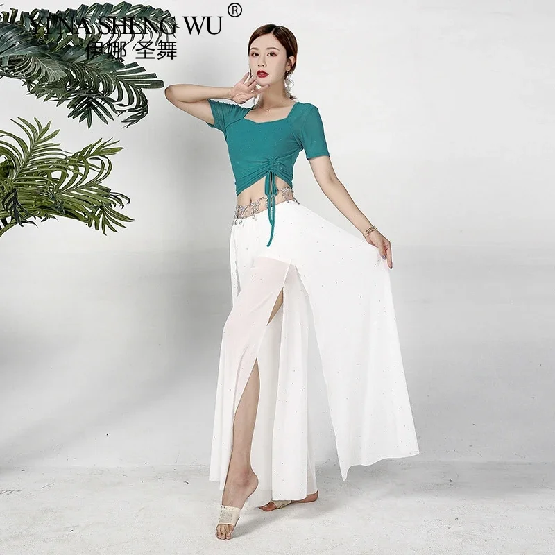 Bauchtanz Kostüm Set Professionelle Top Weite Bein Hosen Indisches Kleid Dame Bauchtanz Tanz Tragen Praxis Leistung Kostüm