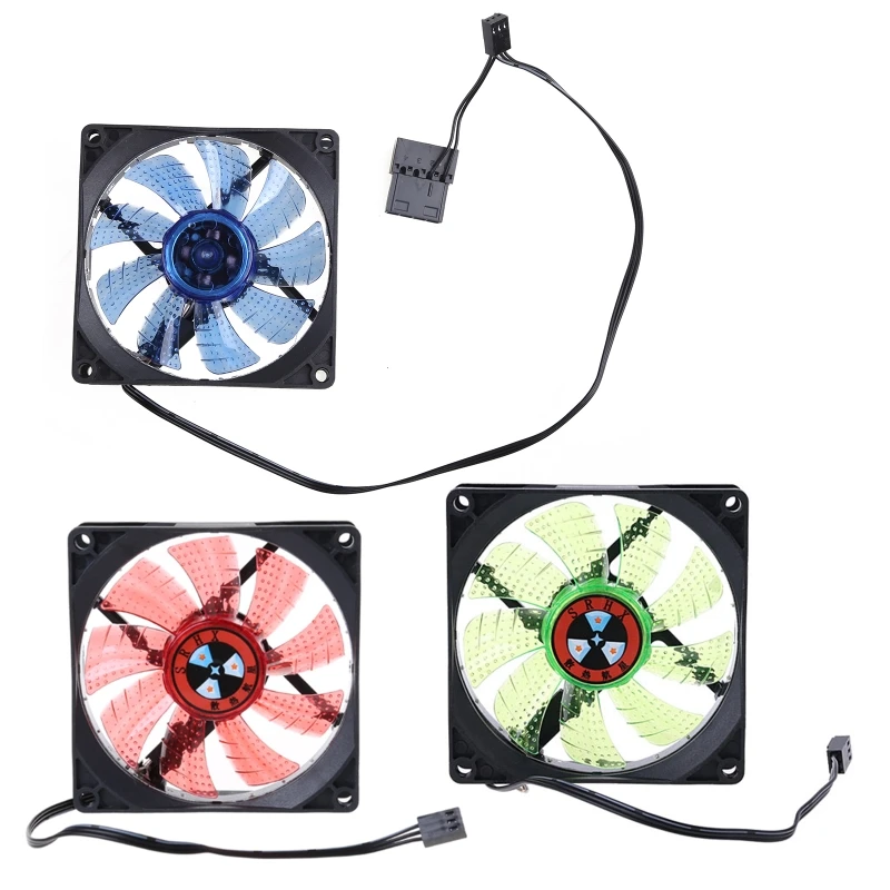 Y1UB RGB LED 90mm for Case Fan,Quiet Edition High 12 LED Light Color for Case