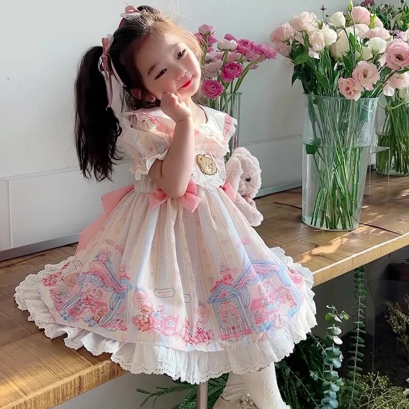 Girls Princess Dress 2024 New Lolita Girls Summer Dress Girls Baby Summer Dress Children\'s Dress