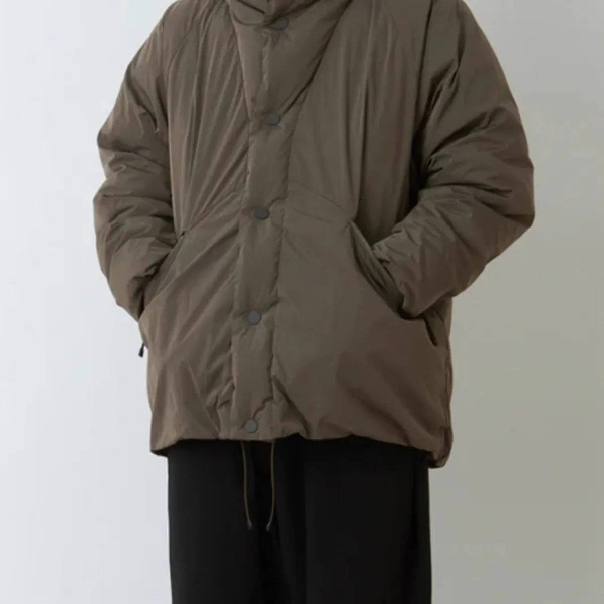 

White Mountain с высоким воротником вниз Jaet, матовая верхняя одежда с защитой от ветра, стеганое пальто, мужское модное уличное Ci, повседневное, стандартной посадки