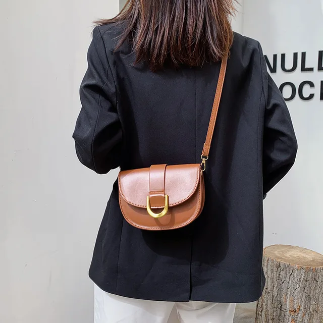 Retro jednokolorowa skóra PU moda damska wykwintna torba na zakupy torebki torby na ramię typu crossbody Vintage damska torba podsiodłowa