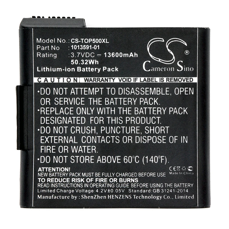 

Battery for RT3, RT3 Data Collectors; SHC5000, SHC-5000 PN: 1013591-01 13600mAh / 50.32Wh
