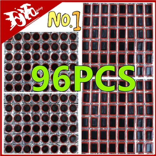 Parches de goma para pinchazos, Kit de reparación de tubos de neumáticos de bicicleta, sin pegamento, herramientas de reparación de pinchazos de tubo interior de bicicleta, 96/48 Uds.