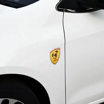 1/2件裝汽車造型3D鋁製ABARTH蠍子徽章貼紙車身後備箱裝飾,適用於菲亞特500 Punto Stilo Ducato Palio Pondo 10 最佳銷售 阿巴斯配件 - №6