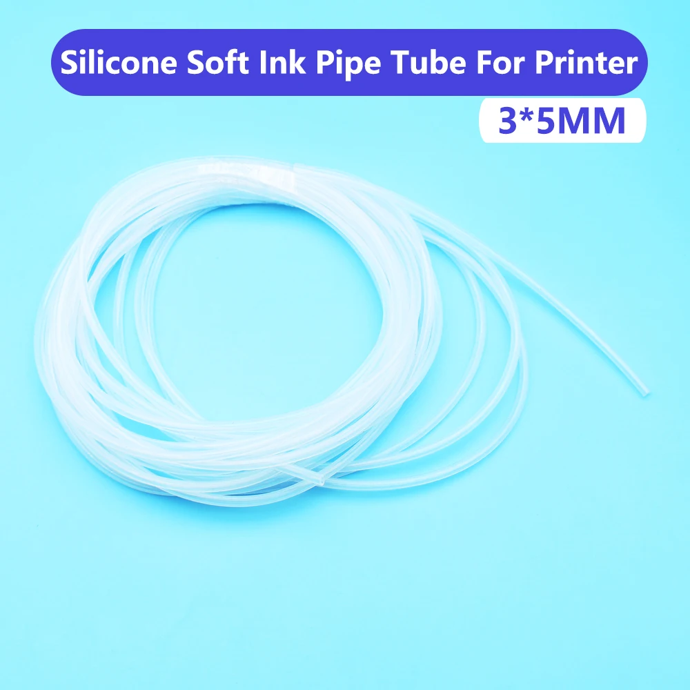 Silicone Ink Tube Hose Soft Pipe For Inkjet Printer Film Printing Modification Tubing Single Row Line 5*3MM DTF Silicon Pipe