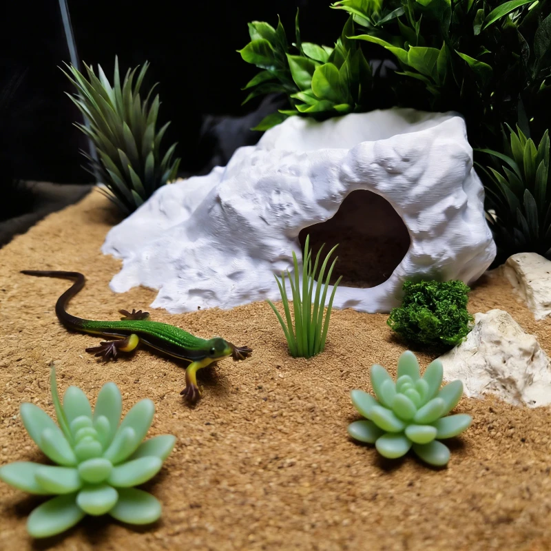 

3D-печатная пещера-укрытие для аквариума для бетт, креветок, рептилий - нетоксичный декор из ПЭТГ для пресноводных и солоноватых аквариумов, безопасное украшение для среды обитания